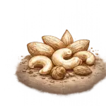 Illustration von Cashewkerne als Teil des Premium Nuss-Sortiments von Freshharvest